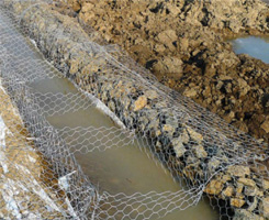 铅丝笼护河沟工程